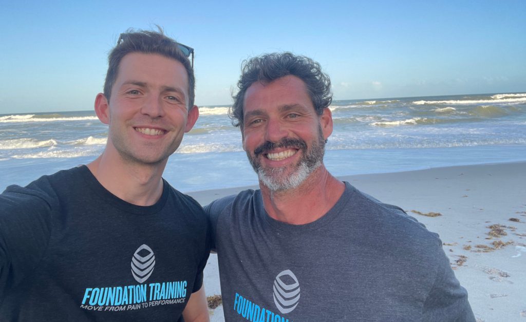 Paul Blanvillain avec le Dr Eric Goodman, créateur de Foundation Training